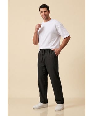 Heren Rechte Weefsel Broek