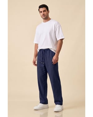 Heren rechte geweven broek