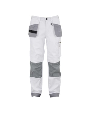 Dunlop Herenwerkbroek (Wit/Grijs)