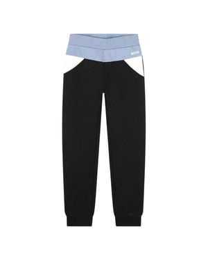 Boss Kinder/Kinder Colour Block Regular Joggingbroek (Zwart)
