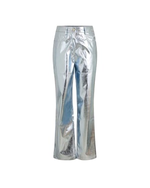 AmyLynn Dames/Dames Metallic Normale Broek (Blauw)