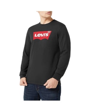 Levis Heren Vleermuisvleugels T-Shirt (Zwart)
