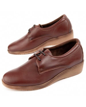 Purapiel Wedge Oxford Anilav Brown