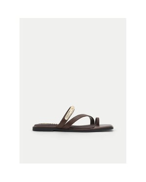 Montevita platte sandalen Jinetese bruin