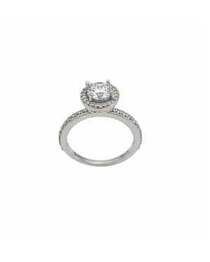 Eternelle Sterring met Halo, 925 Sterling Zilver, BIAN025
