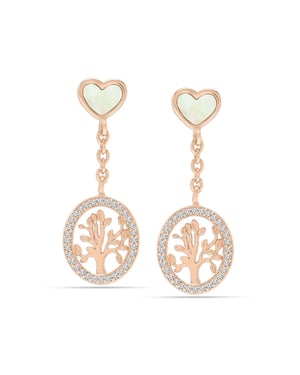 Vrouwen Tree of Life Dangle Oorbellen 925 Sterling Zilver BIPE021