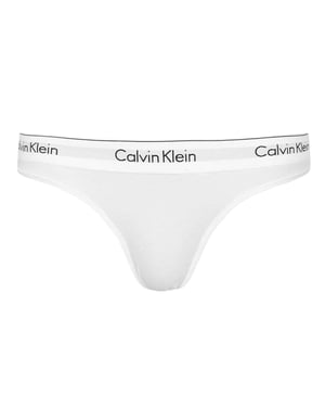 Calvin Klein Dames/Dames Logo Katoenmix String (Wit)