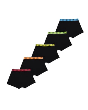 Giorgio Jongens Boxershorts (Verpakking van 5) (Zwart/Multi-kleurig)