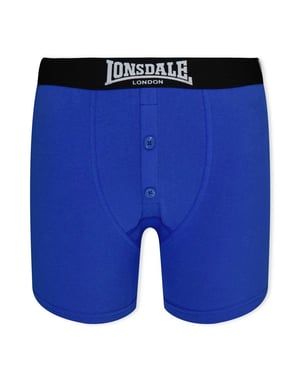 Lonsdale Boxershorts voor jongens (Set van 2) (Blauw/Zwart)
