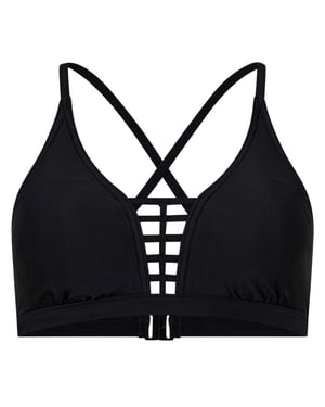 Zoggs Crop-top met ladderpatroon voor dames (Zwart)
