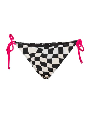 SoulCal Dames/Dames Bikinibroekje met Checkerboard Side Tie (Zwart, Wit)