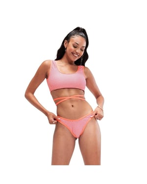 Speedo Dames/Dames Gingham Bikinibroekje (Oranje)