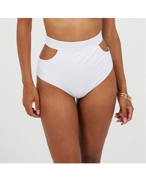 Brave Soul Effen bikinibroekjes voor dames (normaal model) (Wit)