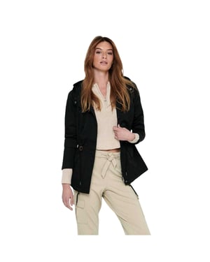 Only Dames/dames Parka met kap (Zwart)