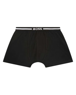Boss Jongens Logo Boxer Shorts (Zwart)