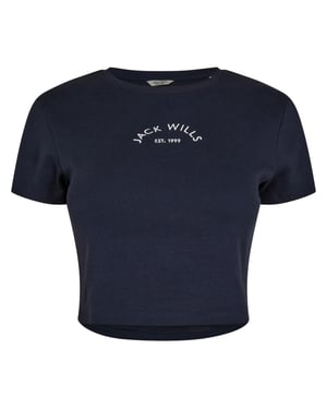 Jack Wills Dames/Dames 1 Katoenen Broek T-Shirt (Marine)