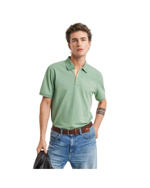 Gant Heren Pique Poloshirt met korte mouwen (Groen)