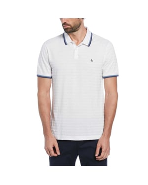 Original Penguin Heren getipt poloshirt Regular (Wit)