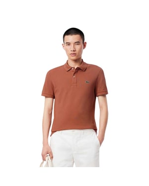 Lacoste Heren L.12.12 Pique Slim Poloshirt (Rood)