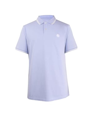 Pretty Green Mannen Barton Kortebloemig Poloshirt (Pastelblauw)