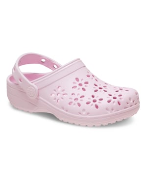 Crocs Classic Bloemige Uitsnede EVA Kinder Roze Melk Klompen