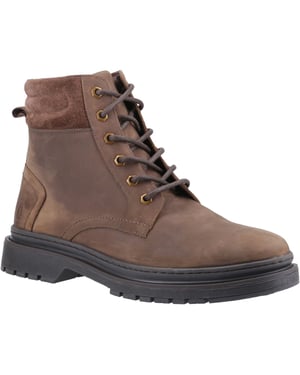 Hush Puppies Jarrod Leer Heren Bruine Enkelboots