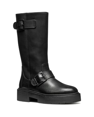 Geox D Spherica EC7 Leren Dames Zwarte Laarzen