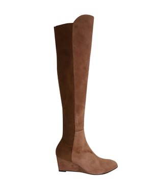 Stuart Weitzman Blaire knielaarzen in bruin suède
