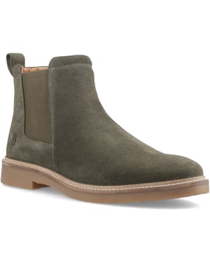 Hush Puppies Gareth Chelsea Leren Heren Khaki Boots