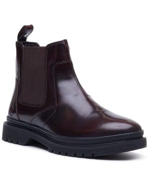 Hush Puppies Jamie Leren Heren Bordeaux Boots