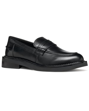 Geox D Serilda E Leren Vrouwen Zwarte Mocassinschoenen