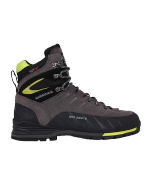 Karrimor Heren Hot Route Leder Waterdichte Wandelschoenen (Houtskool/kalk)