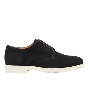 Boss Platte derby-schoenen van suède voor heren (Donkerblauw)