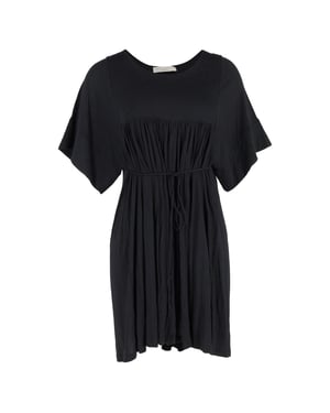 Stella McCartney mini-jurk met strikceintuur in de taille van zwart katoen