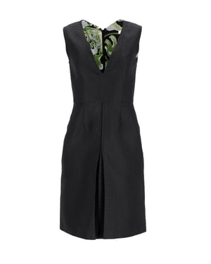 Emilio Pucci mouwloze jurk met V-hals in zwart polyester