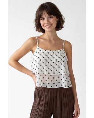 Polkadot Chiffon Croptop