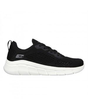 Skechers Bobsbflex gebreide instapsneakers voor dames (Zwart)