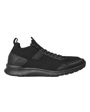 Boss Lage herensneakers van extreem leer (Zwart)