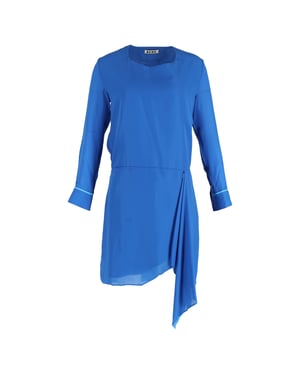 Acne Studios Adelle Tape Jurk in Blauw Polyester