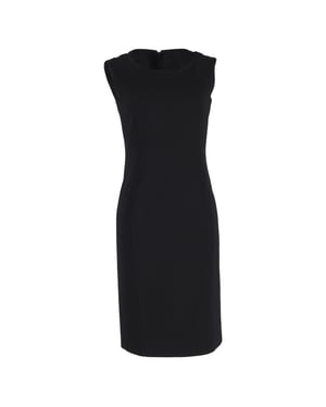 Max Mara mouwloze midi-jurk in zwart polyester