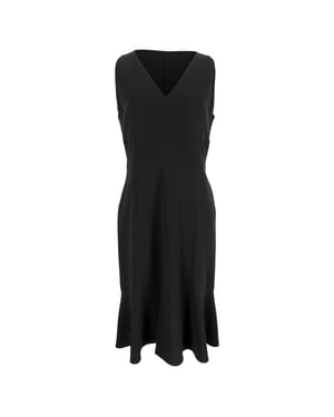 Max Mara midi-jurk in zwart polyester
