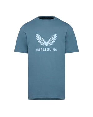 Castore Harlequins F.C. Wings T-shirt voor heren (Blauwsteen)