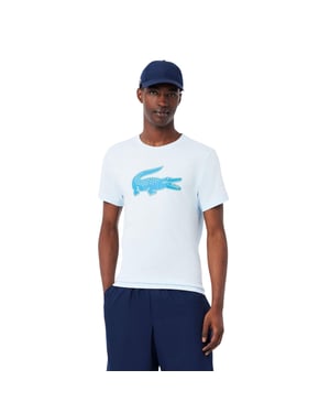 Lacoste Sport-T-shirt voor heren met groot logo (Blauw)