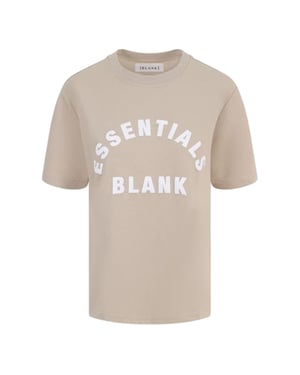 Blank Essentials Dames/Dames Oversized Vriend T-shirt (Zomerzand)