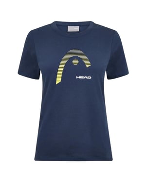 Head Dames-T-shirt met grafische print van Club Lara (Marine)