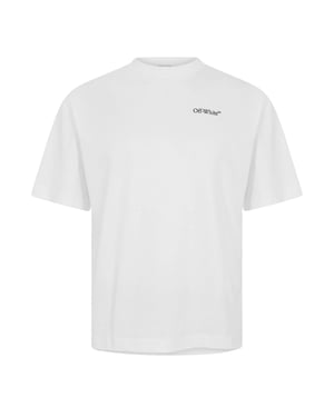 Off White Heren Chain Print T-Shirt (Wit)