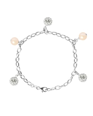 Breloques Bracket Freshwater Water Cultuur Kralen en Crystal Preciosa Silver 925