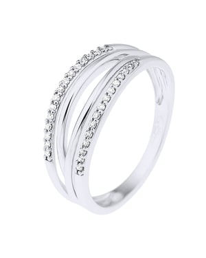 Alliance Double Diamonds 0.080 Cts White Gold