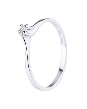 Diamond Solitaire 0060 Cts 4 Claws White Gold 18 Karaat
