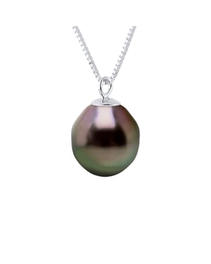 Ketting Tahitiaanse parel hanger 8-9mm Peer 925